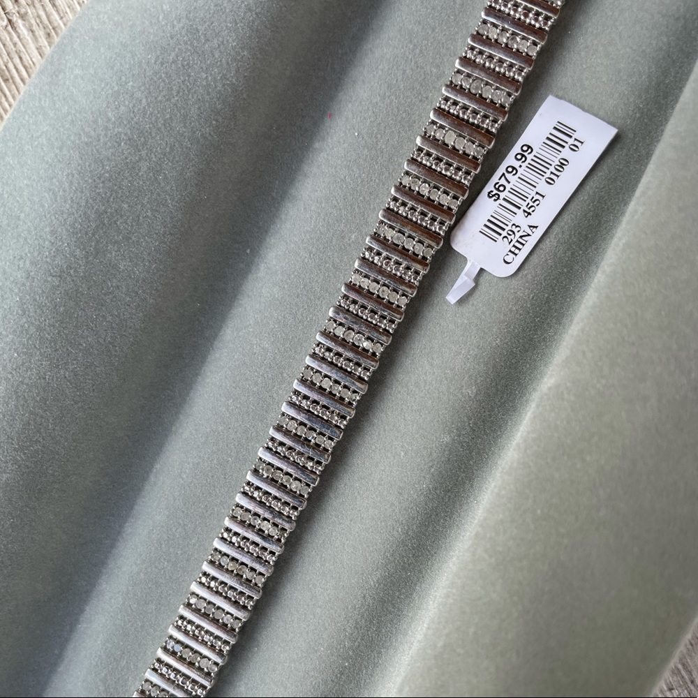 Silver diamond bracelet, NWT